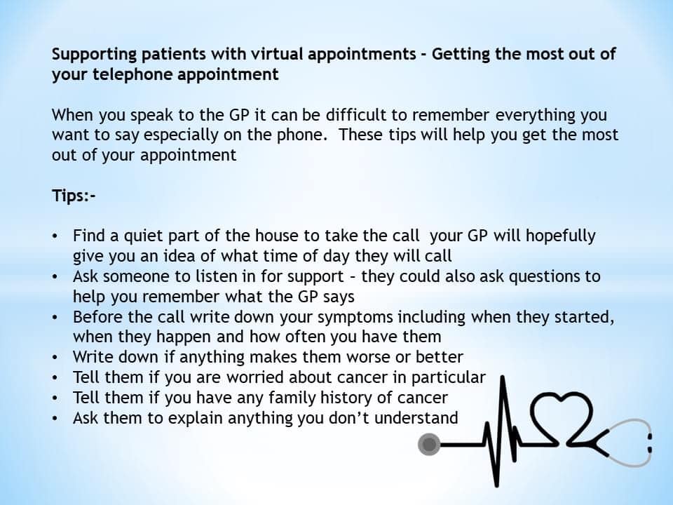 Supporting patients with virtual consultations